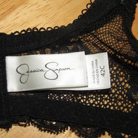 JESSICA SIMPSON Black Underwire Bra Size 42C - Picture 4 of 4